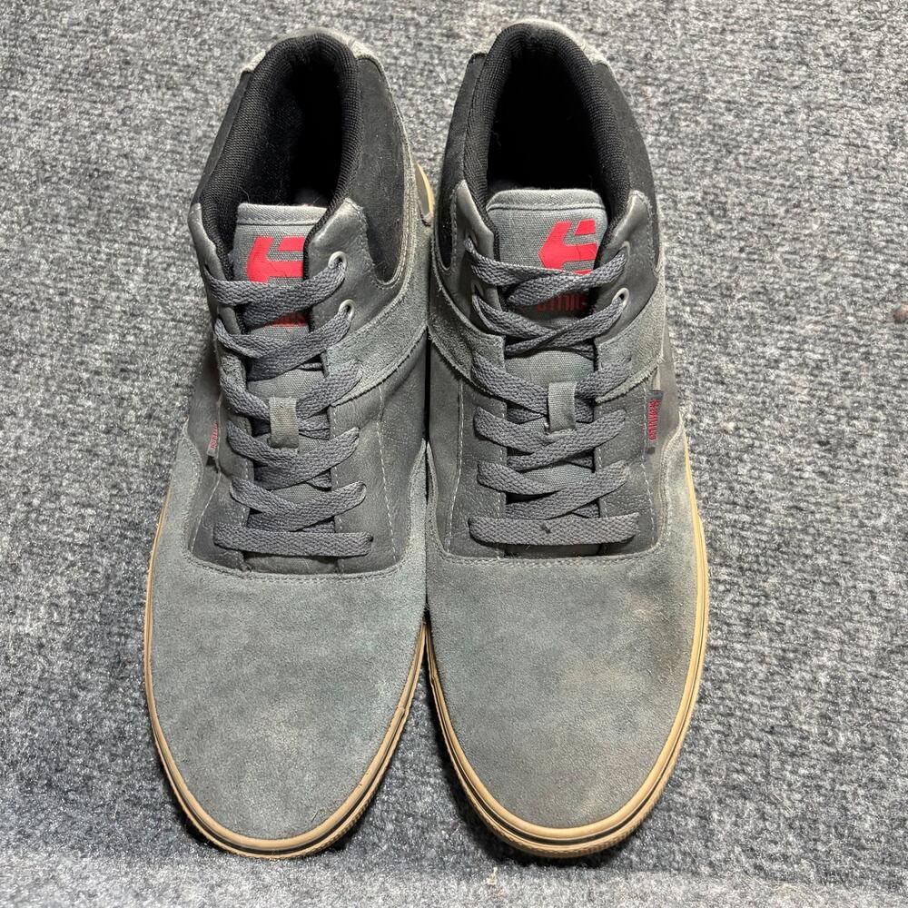 Etnies Half Pipe Gray Suede Gum Sole Skater Skate Shoes Hi Top Sneakers Mens 12